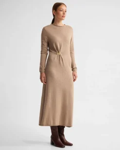 Adelaide Knitted Dress With Brooch