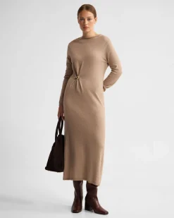 Adelaide Knitted Dress With Brooch