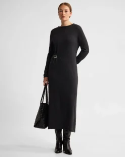 Adelaide Knitted Dress With Brooch