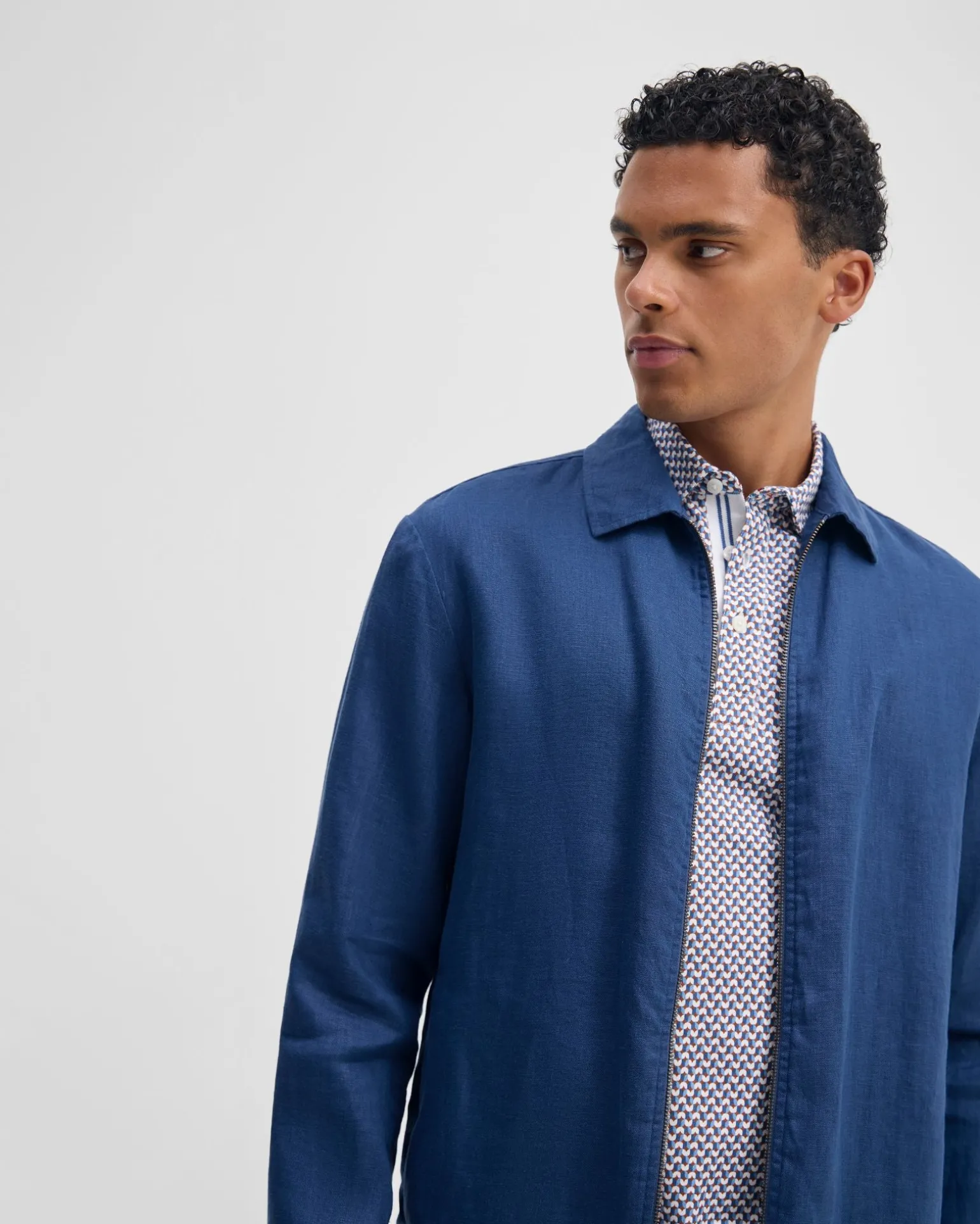Adem Linen Zip Bomber