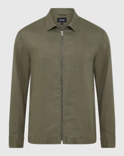 Adem Linen Zip Bomber