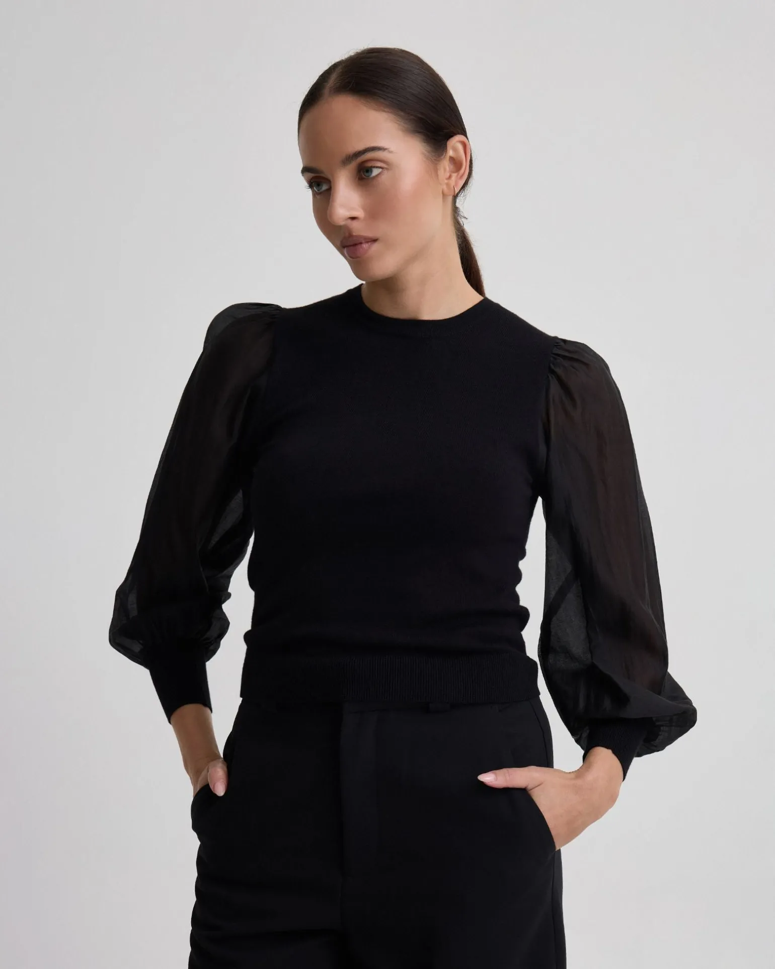 Alice Contrast Sleeve Knit