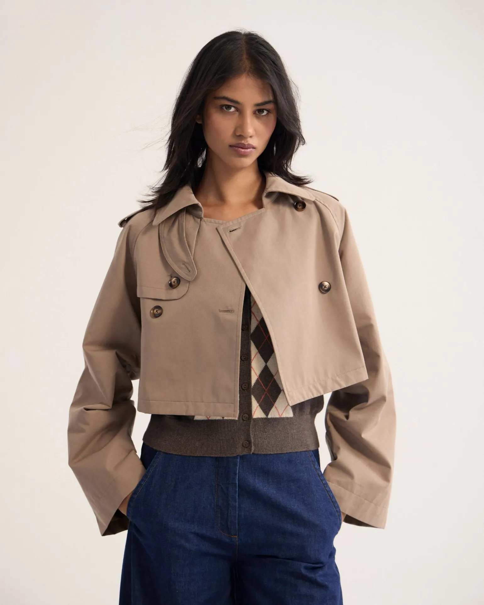 Annalise Crop Trench Jacket