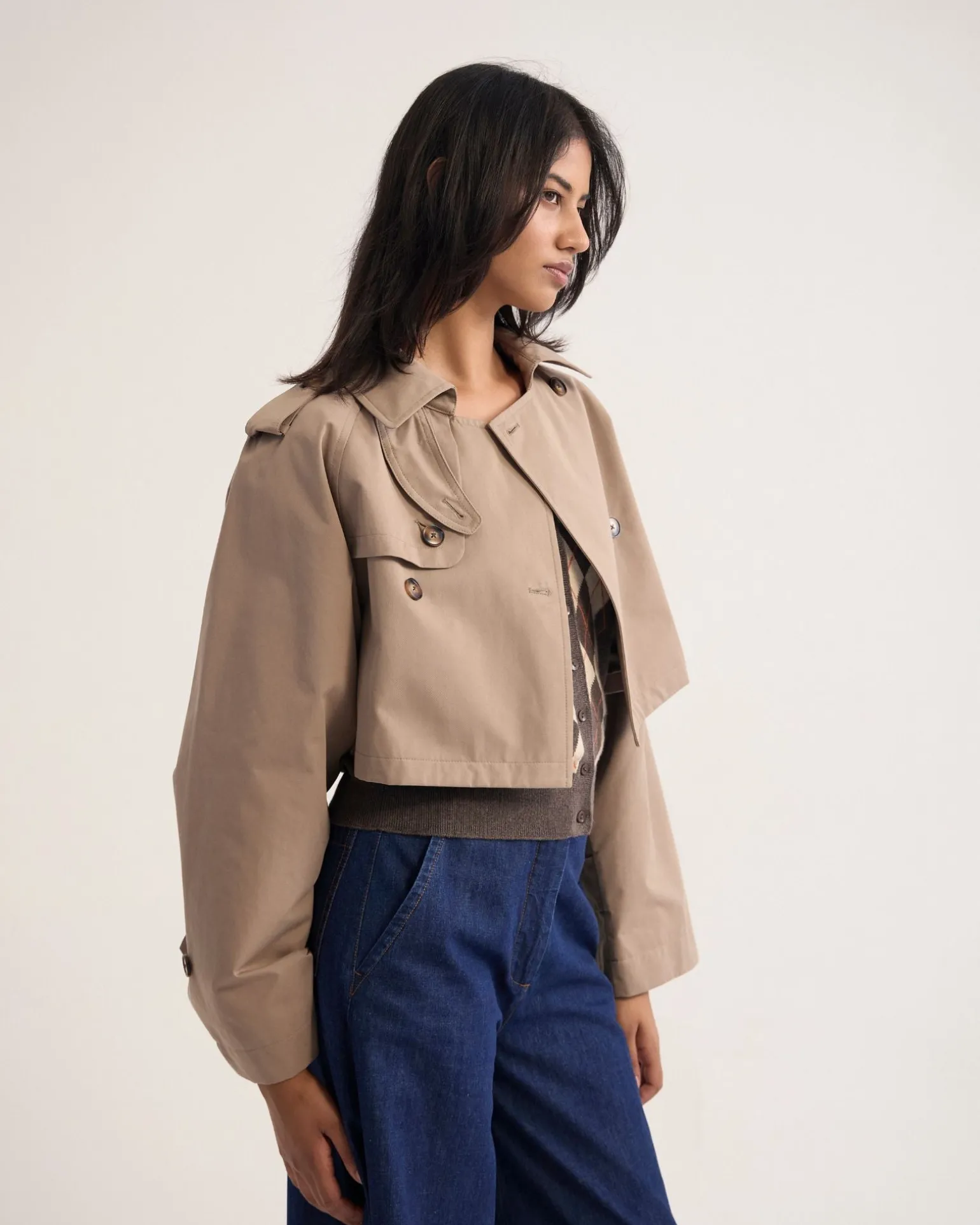 Annalise Crop Trench Jacket