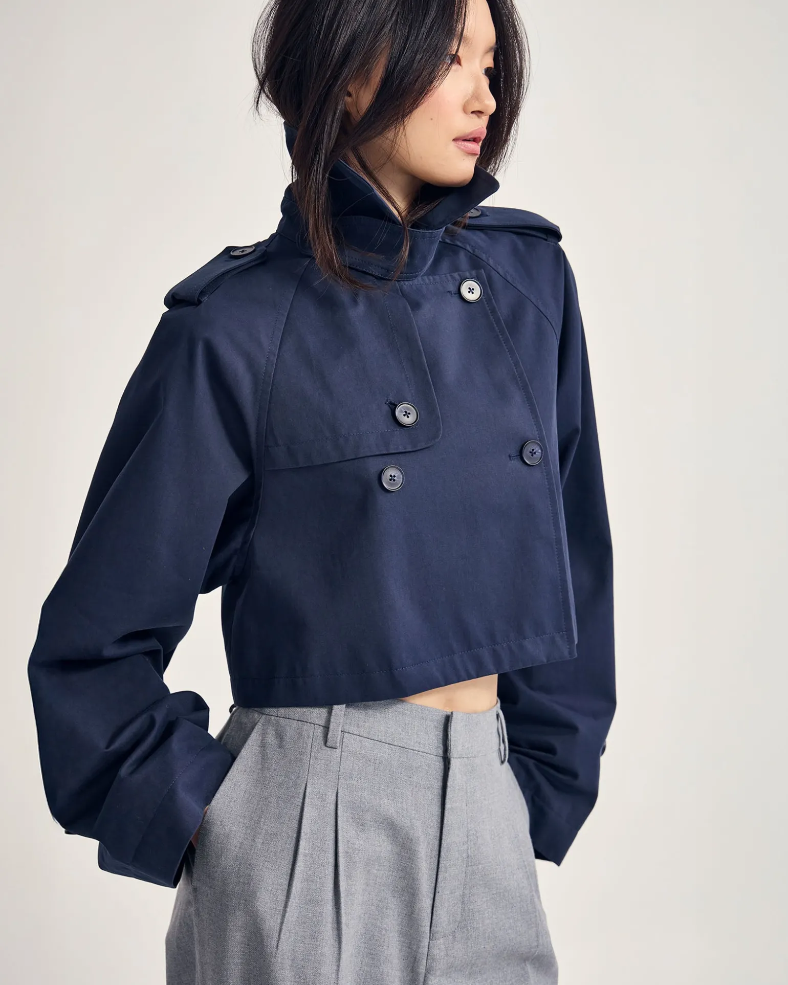 Annalise Crop Trench Jacket