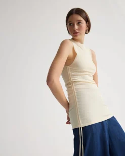 April Drawstring Knitted Top