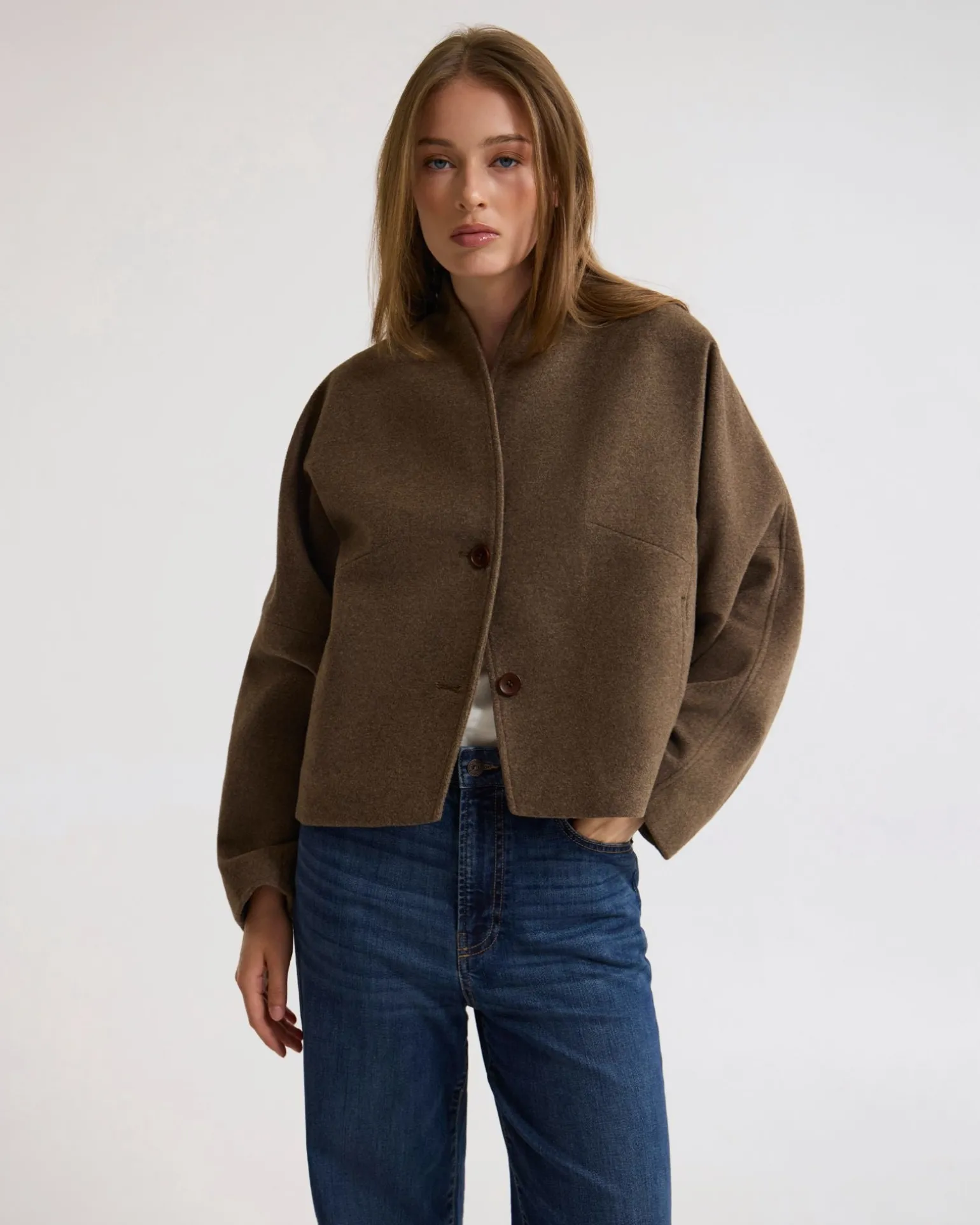 Asher Wool Blend Cocoon Jacket