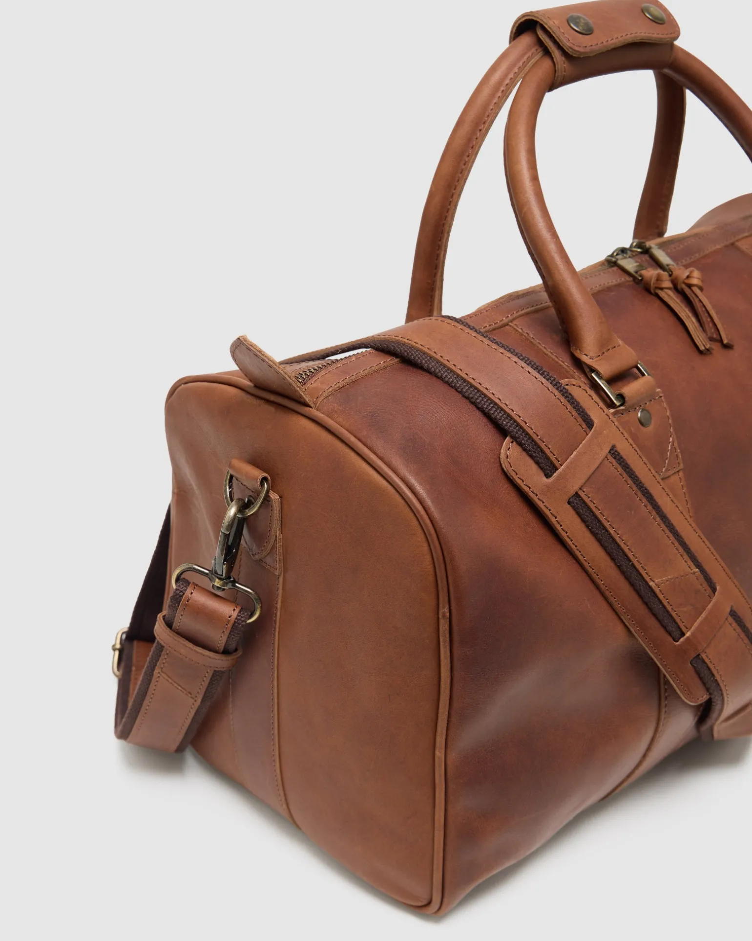 Bartell Leather Weekender Bag