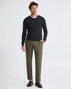 Basic V-Neck Pure Wool Pullover