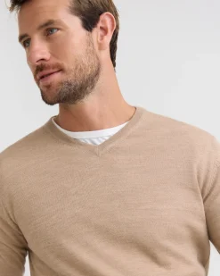 Basic V-Neck Pure Wool Pullover