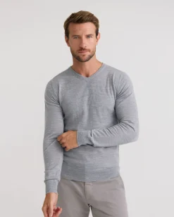 Basic V-Neck Pure Wool Pullover