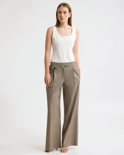 Belle Houndstooth Wool Pant