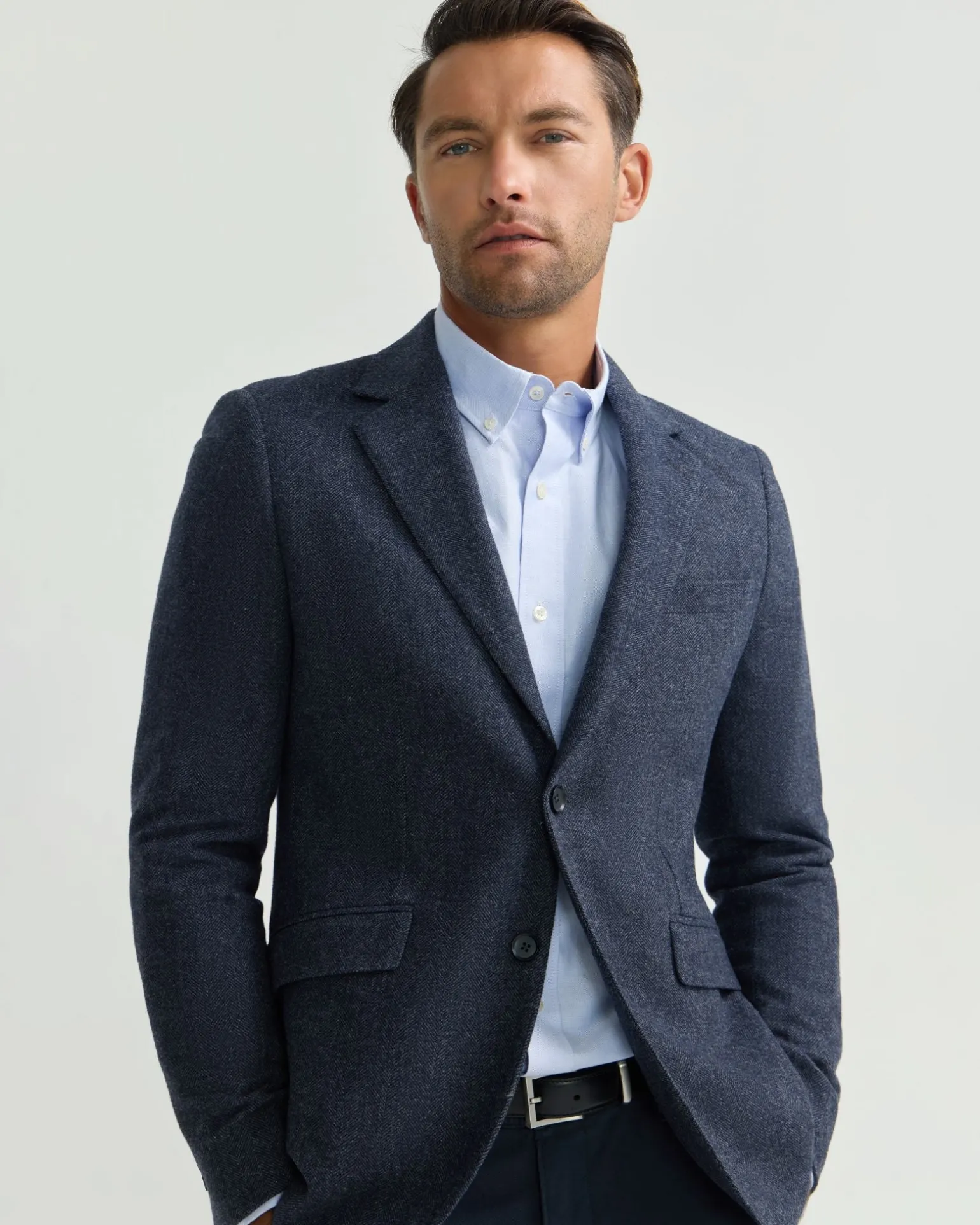 Blake Herringbone Wool Blazer