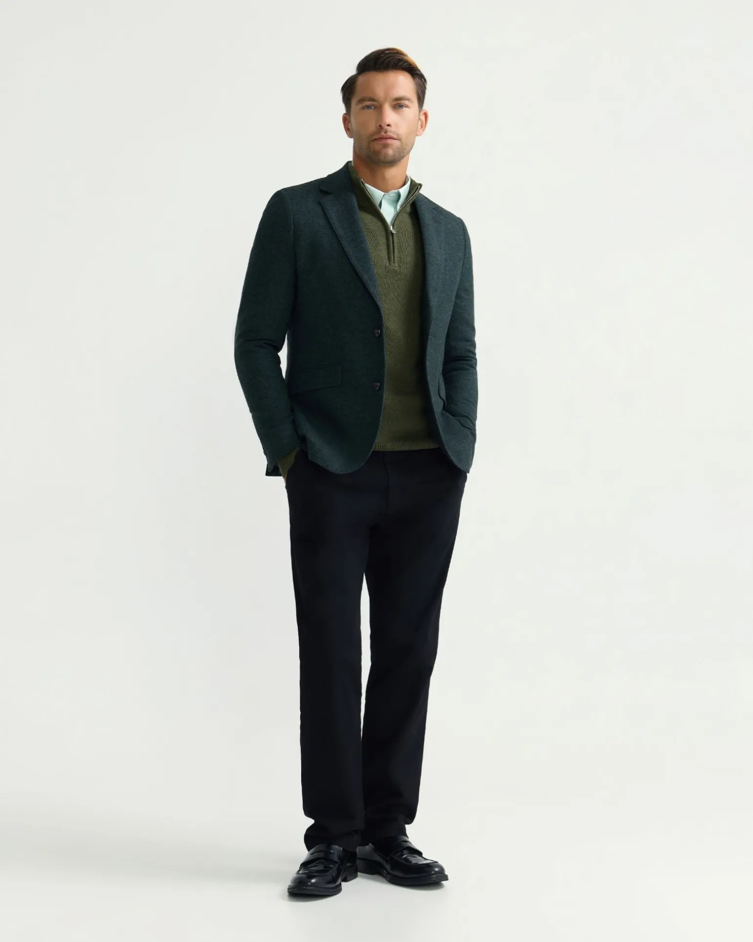Blake Herringbone Wool Blazer