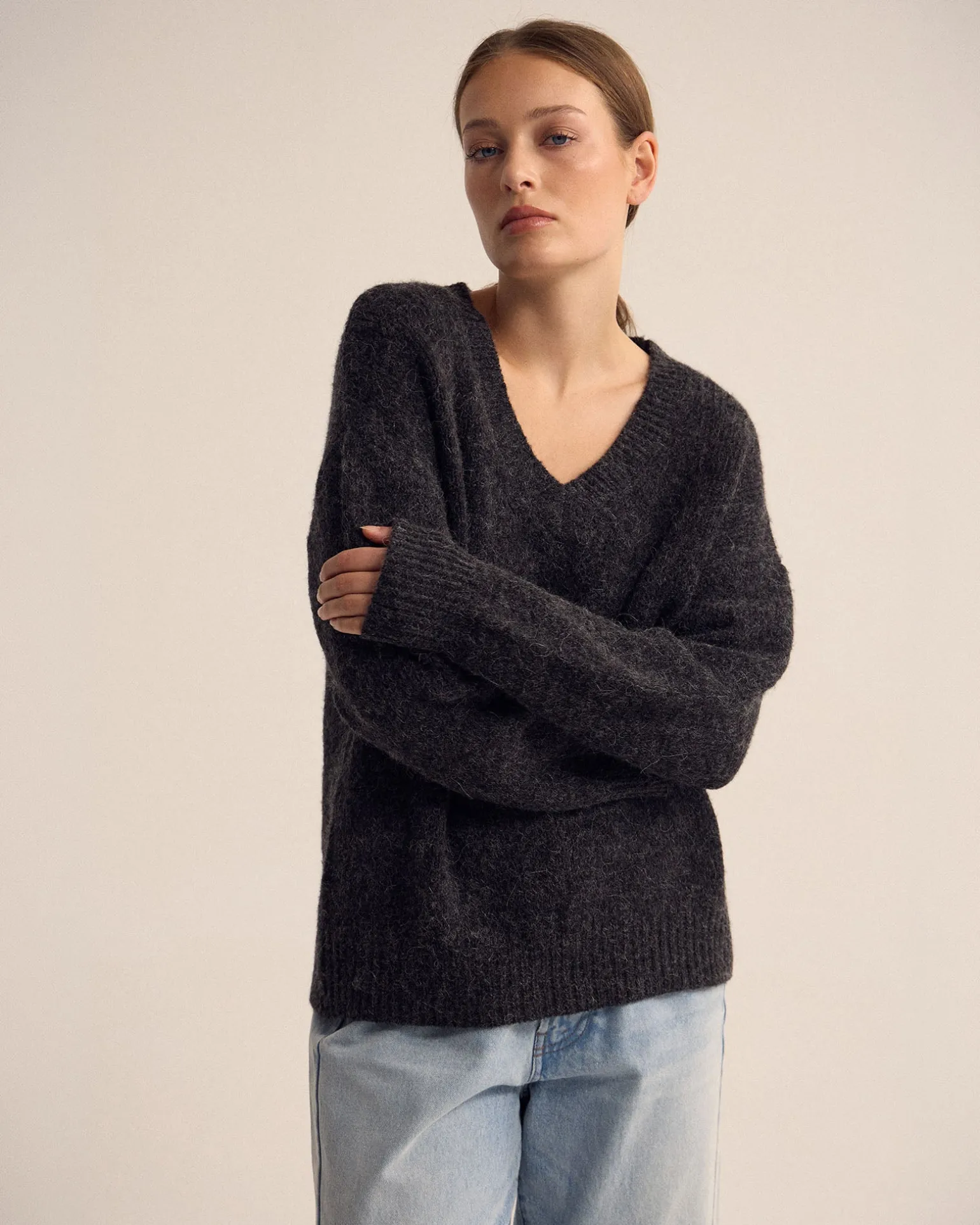 Bridgette Alpaca Blend V-Neck