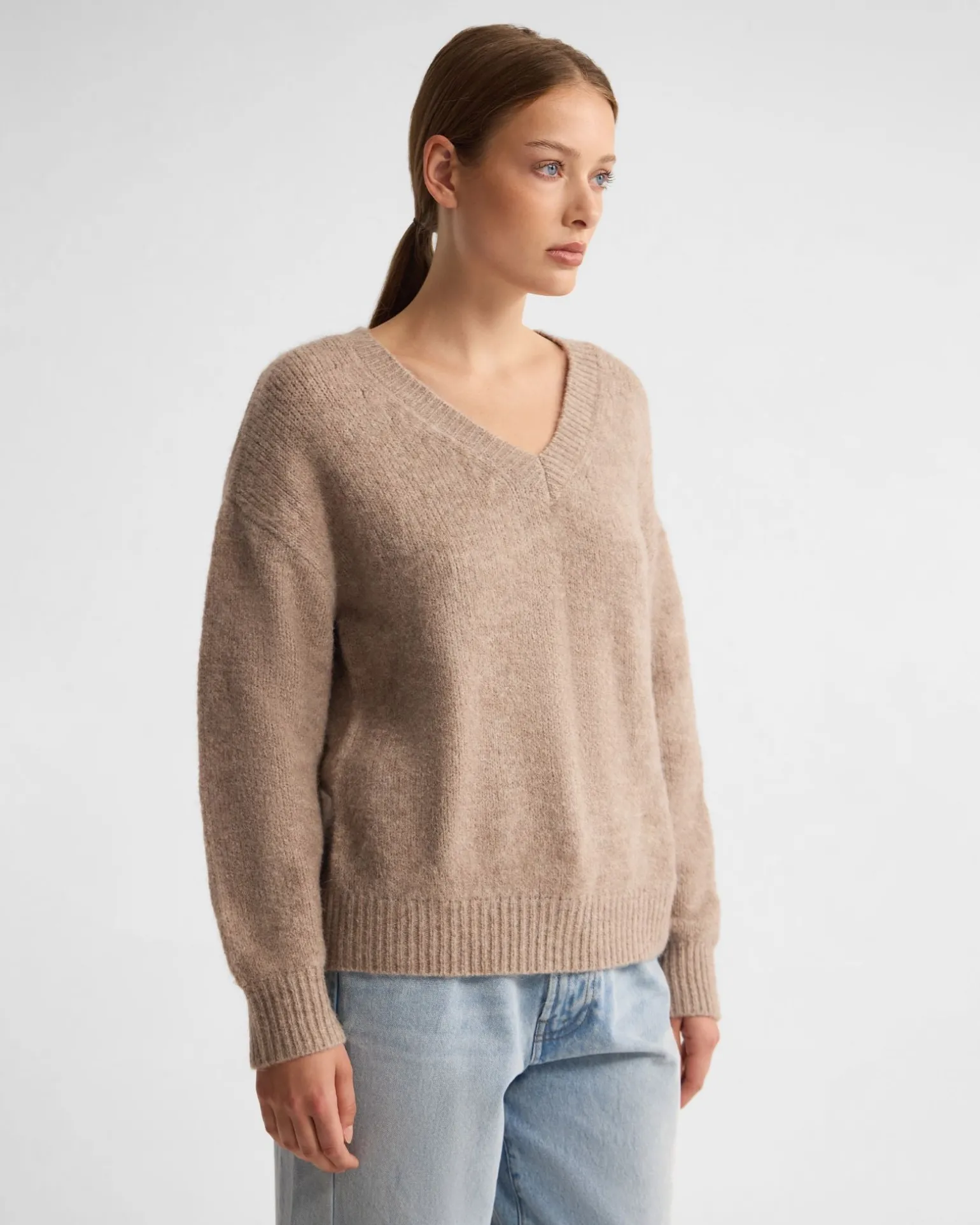 Bridgette Alpaca Blend V-Neck