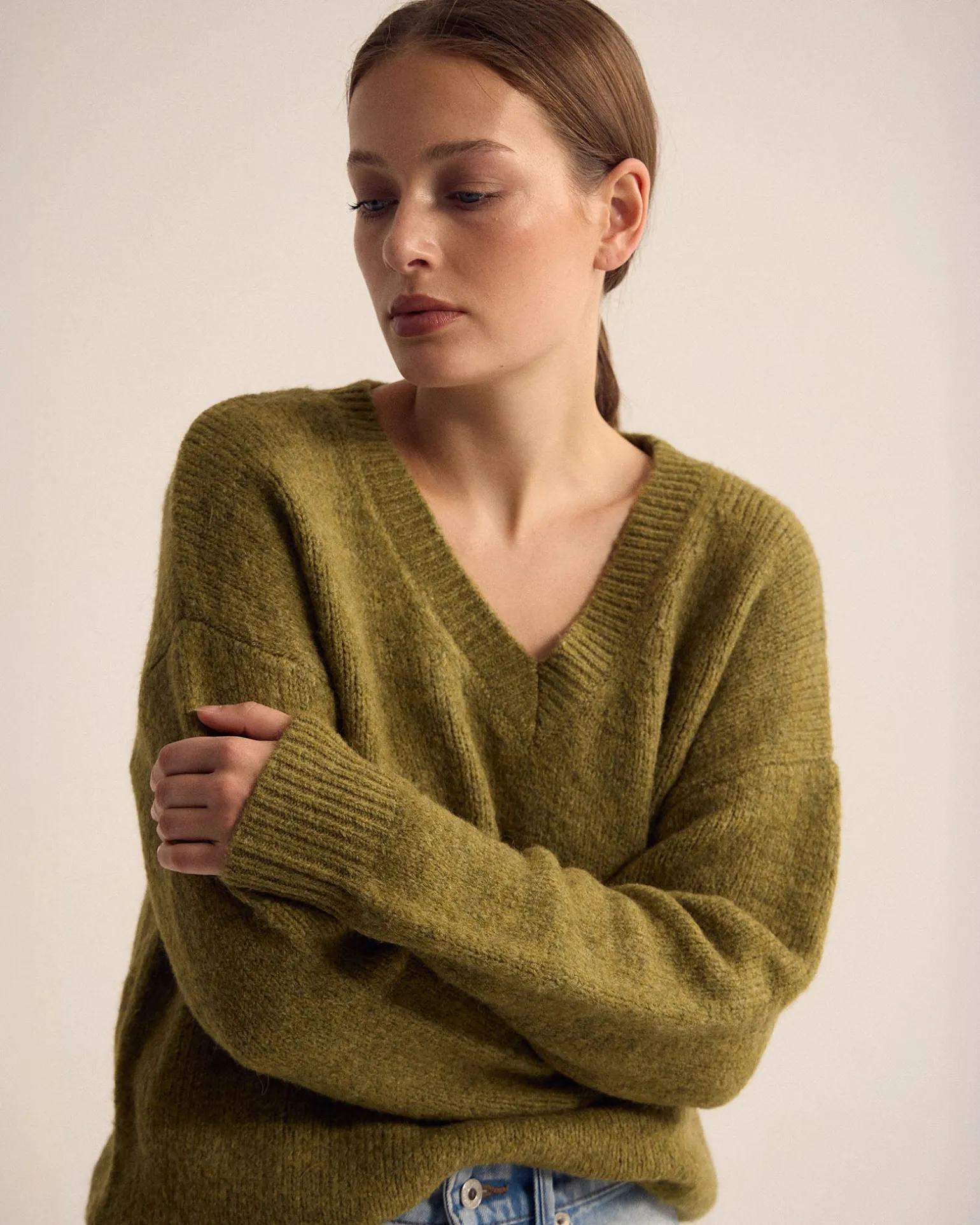 Bridgette Alpaca Blend V-Neck