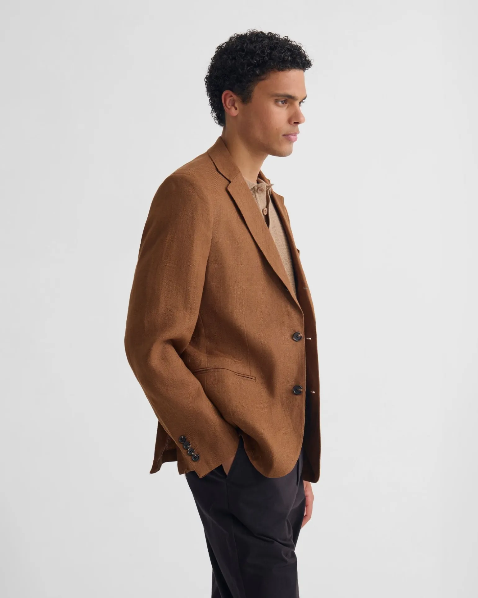 3 Button Linen Milton Blazer