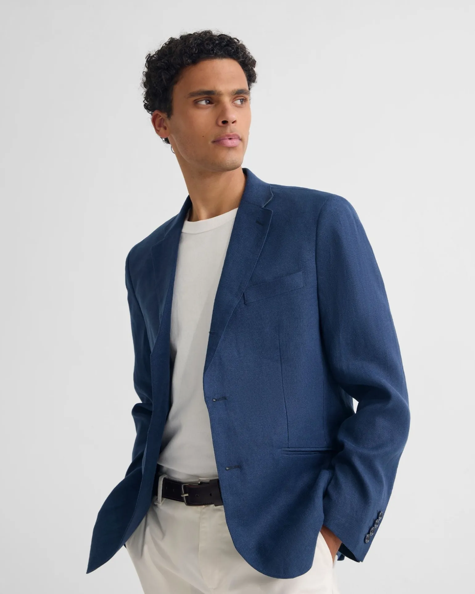 3 Button Linen Milton Blazer