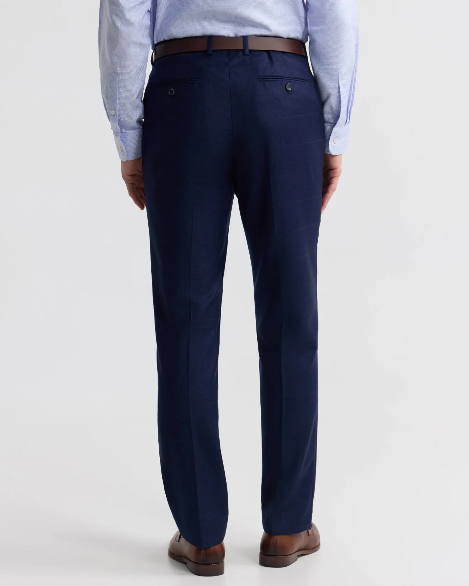 Byron Wool Checked Suit Trousers