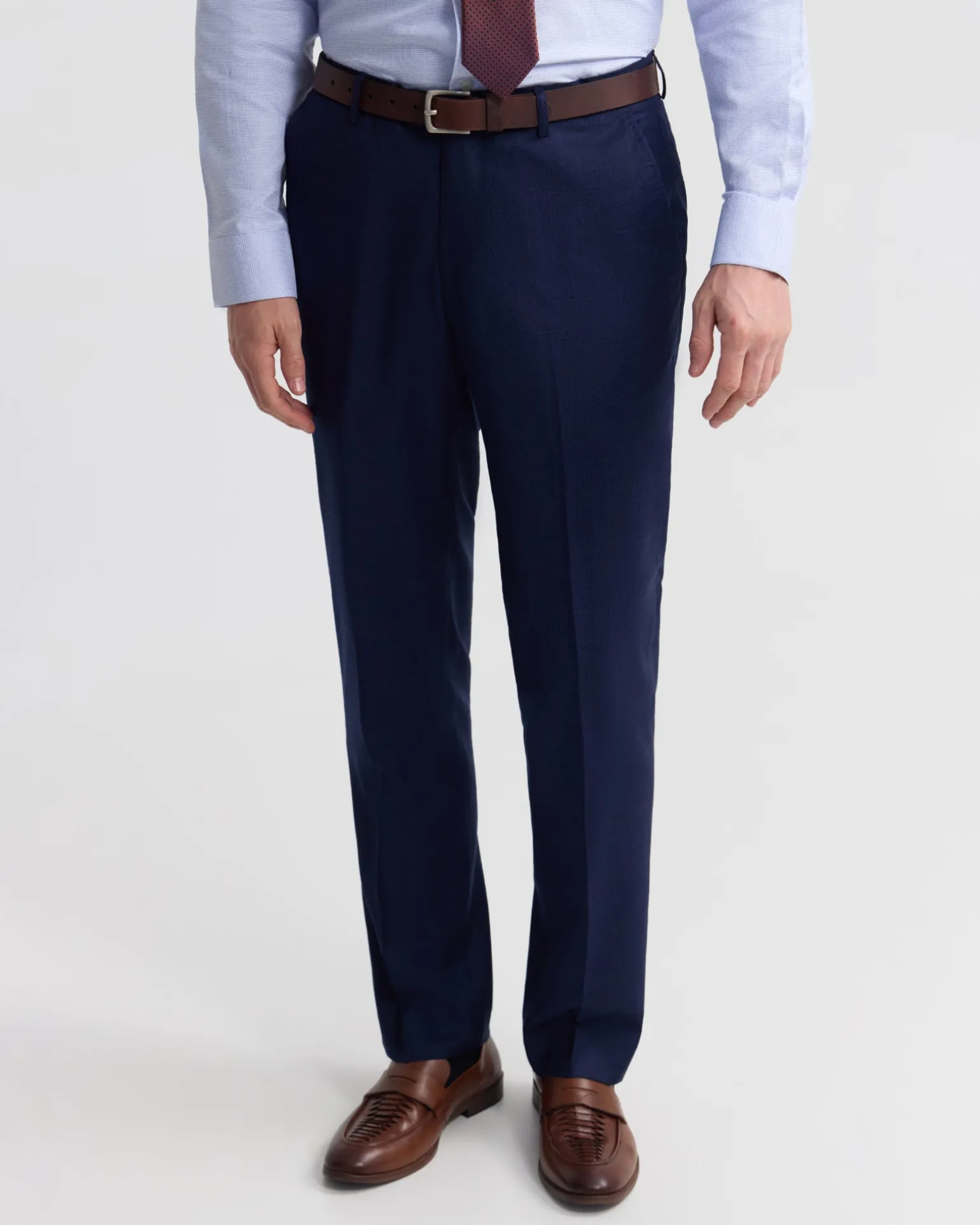 Byron Wool Checked Suit Trousers