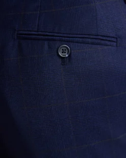 Byron Wool Checked Suit Trousers