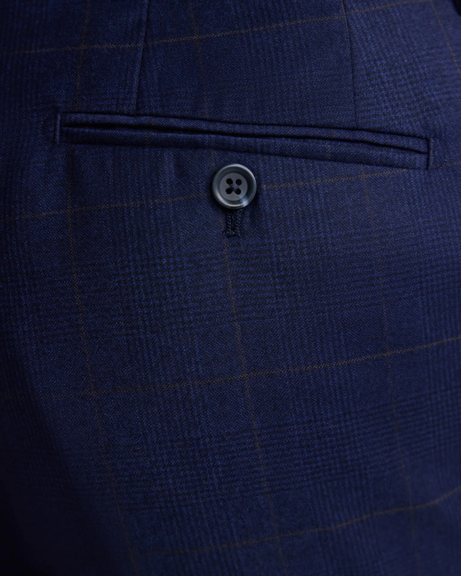 Byron Wool Checked Suit Trousers