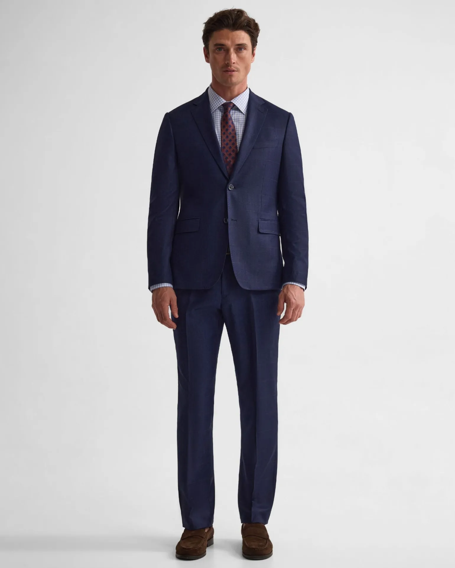 Byron Wool Checked Suit Trousers