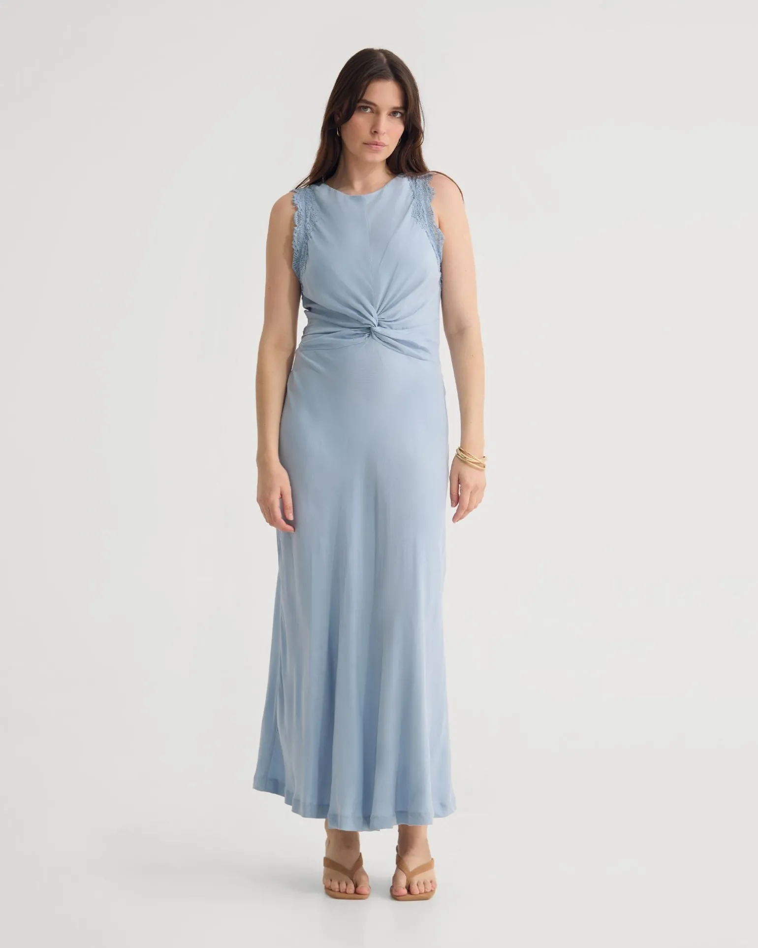 Camilla Cupro Lace Trim Dress