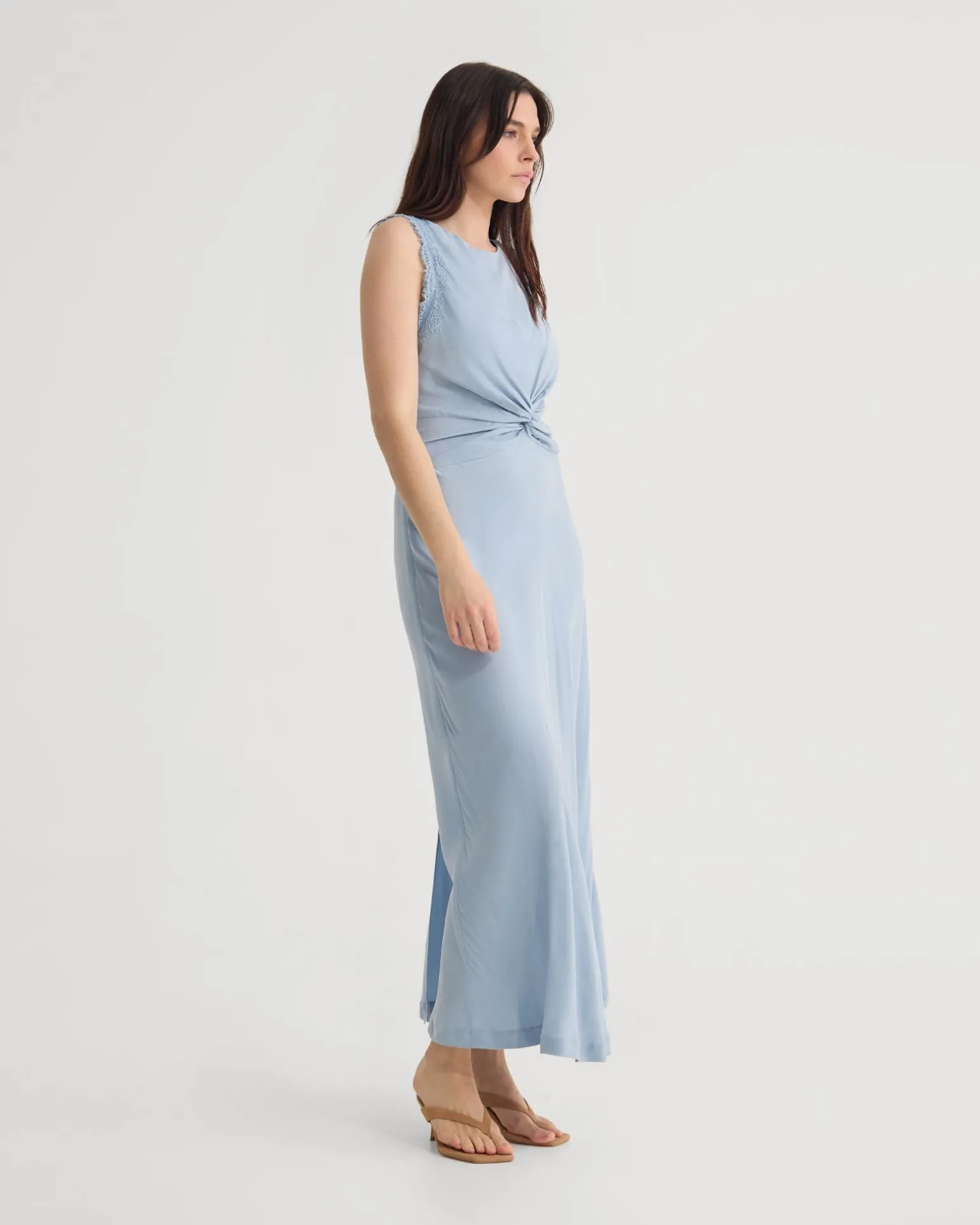 Camilla Cupro Lace Trim Dress
