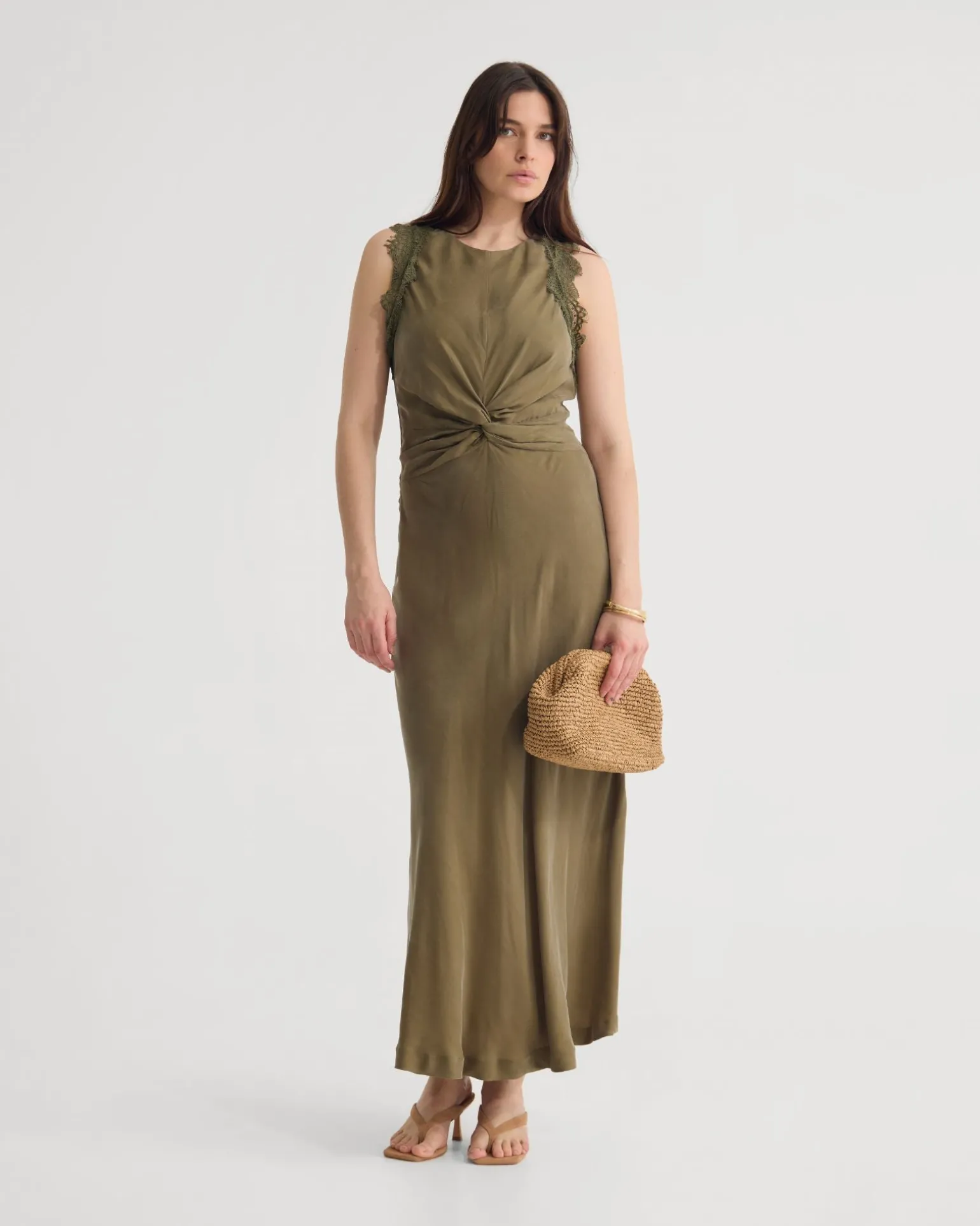 Camilla Cupro Lace Trim Dress