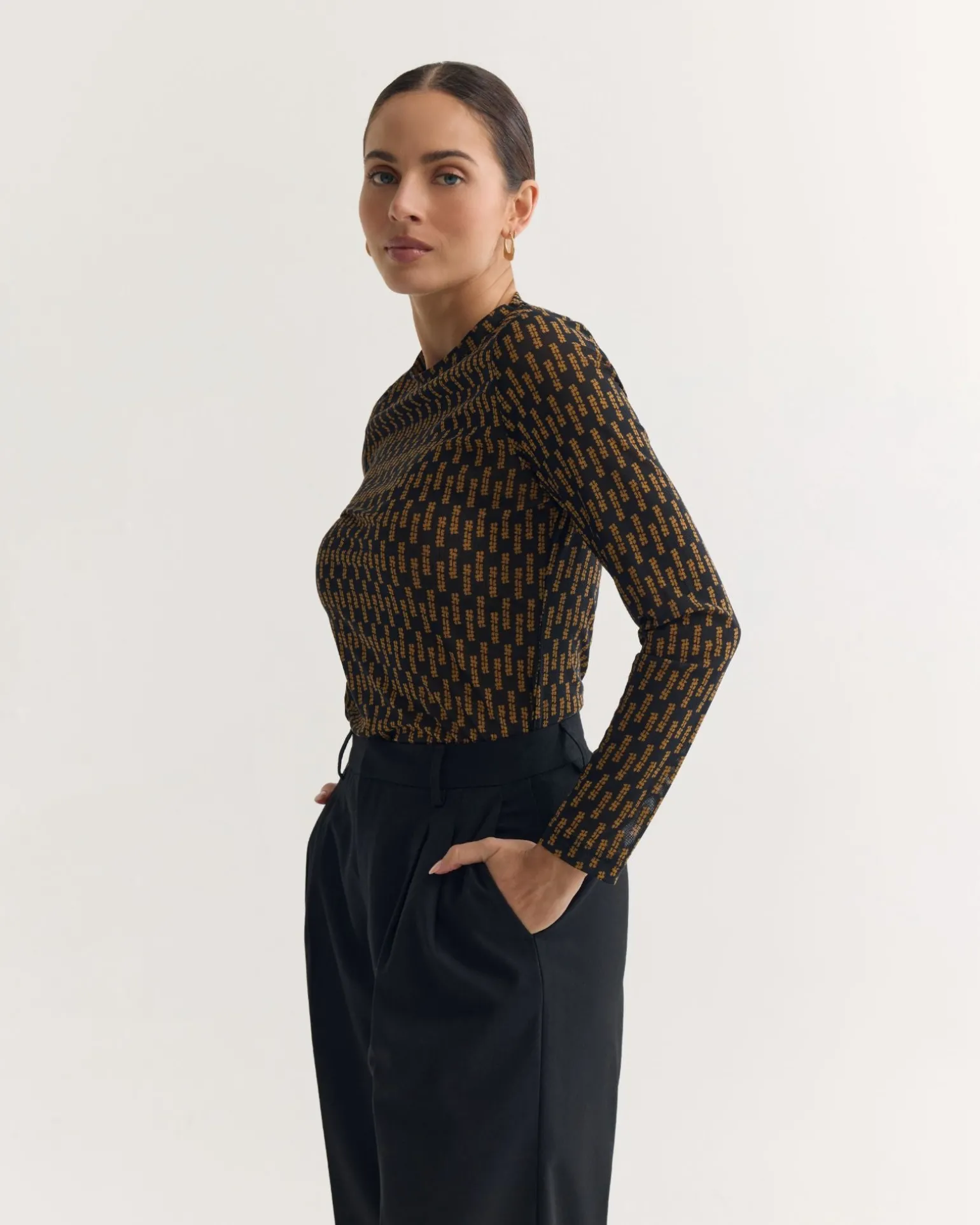 Camilla Printed Mesh Top