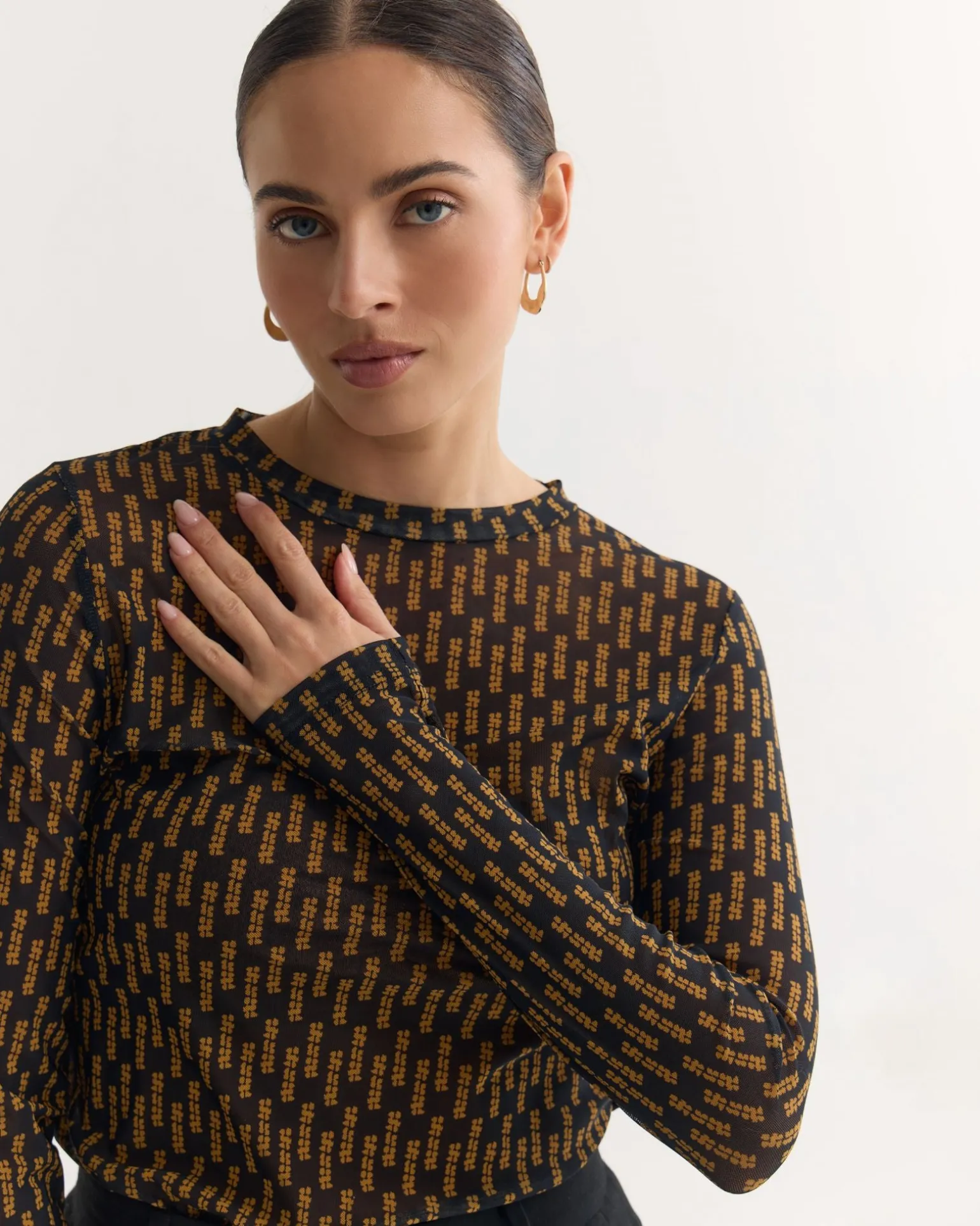 Camilla Printed Mesh Top