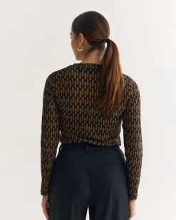 Camilla Printed Mesh Top