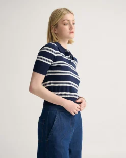 Camille Knitted Polo Striped