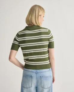 Camille Knitted Polo Striped