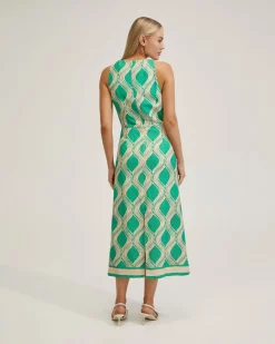 Carrie Linen Blend Printed Dress