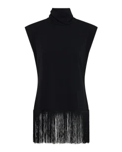 Cassie Stretch Fringe Trim Top