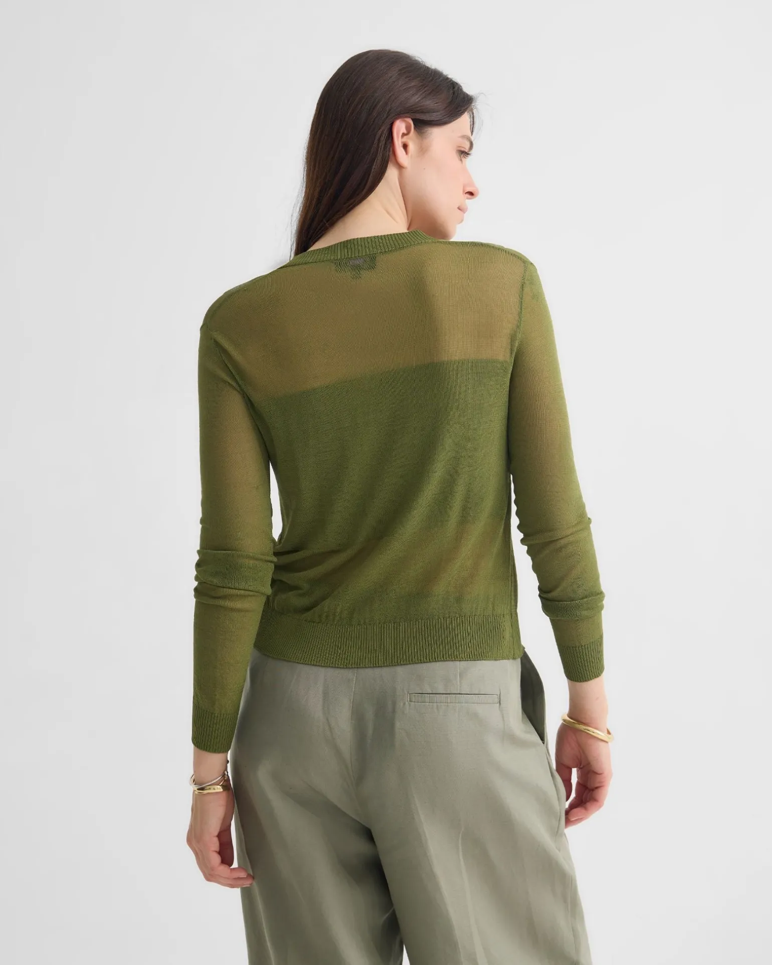 Celina Sheer Panel Cardigan