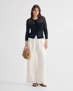 Celina Sheer Panel Cardigan