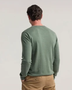 Cotton Cashmere Crew Neck Knit