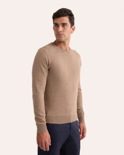 Cotton Cashmere Crew Neck Knit