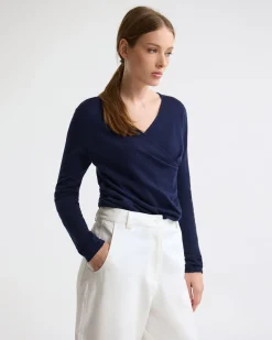 Daria Wrap Front Knitted Top