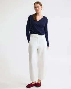 Daria Wrap Front Knitted Top