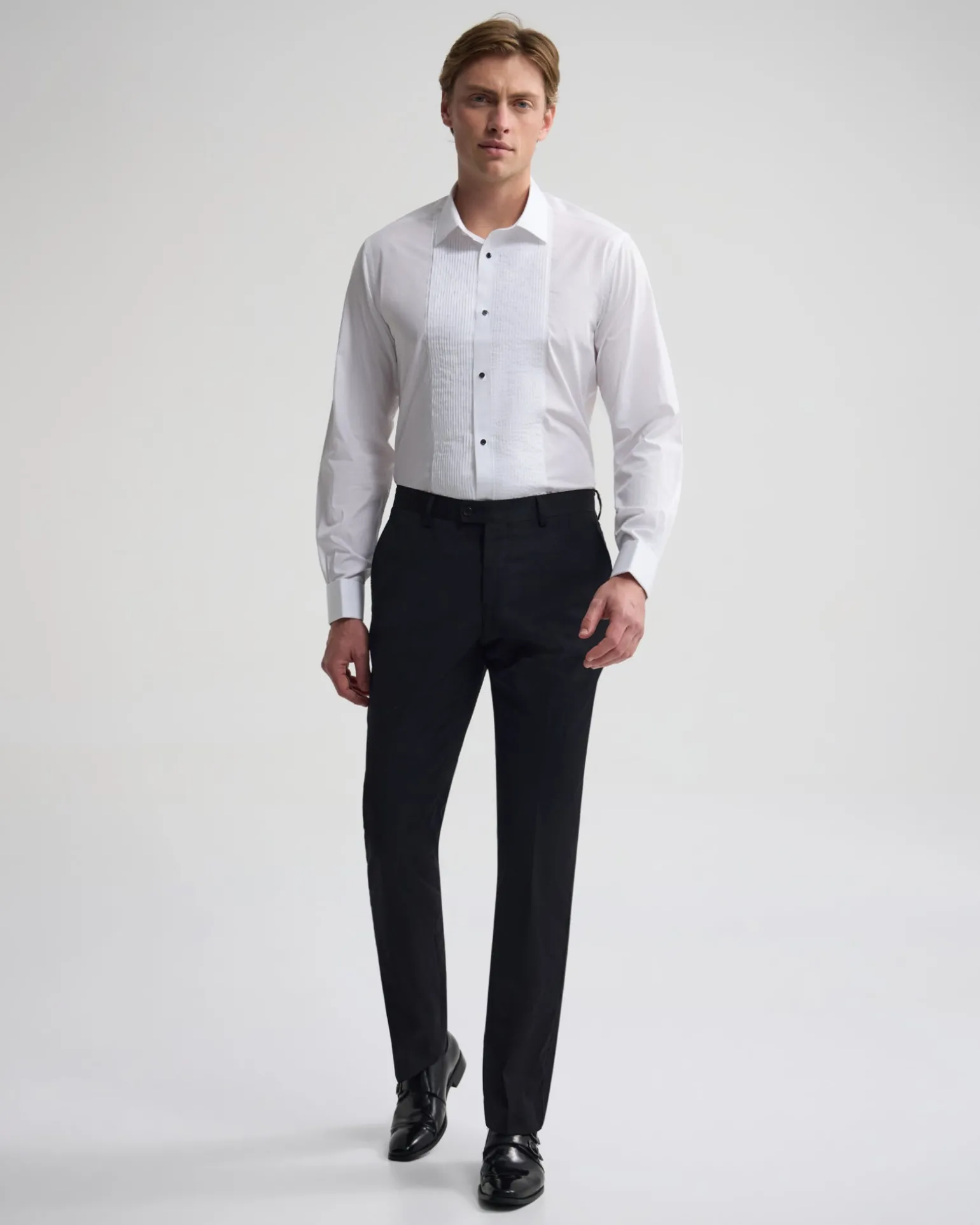 Dinner Shirt With Front Pleats