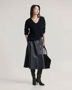Drew Cable V-Neck Knit