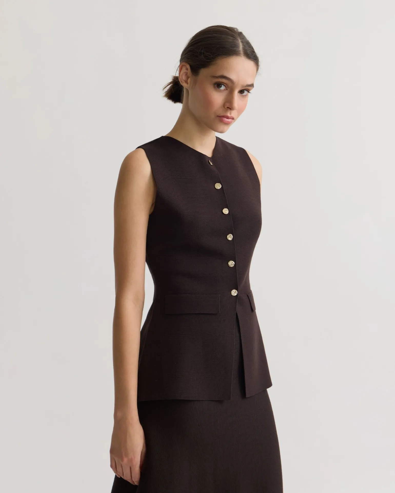 Drew Knitted Long Waistcoat