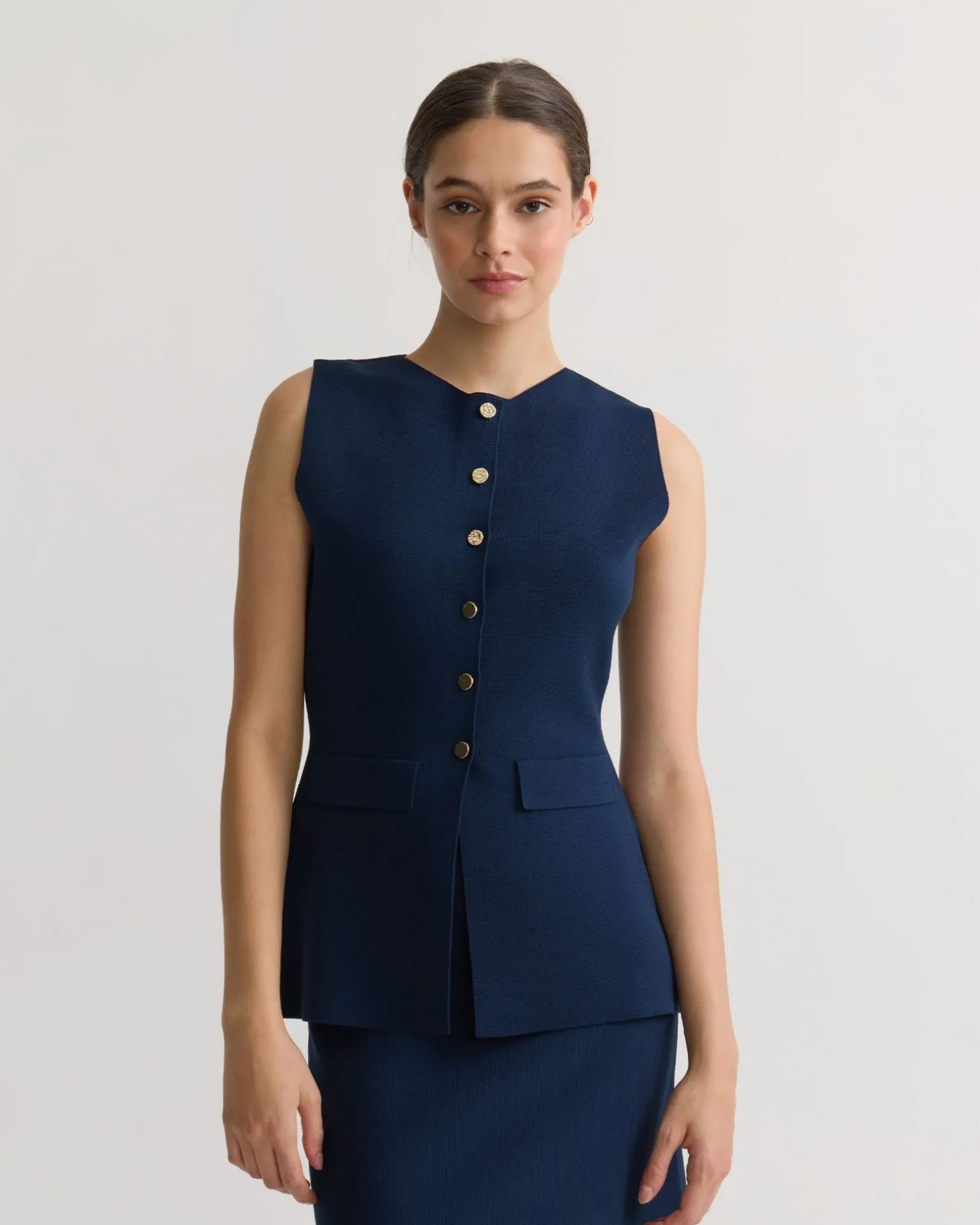 Drew Knitted Long Waistcoat