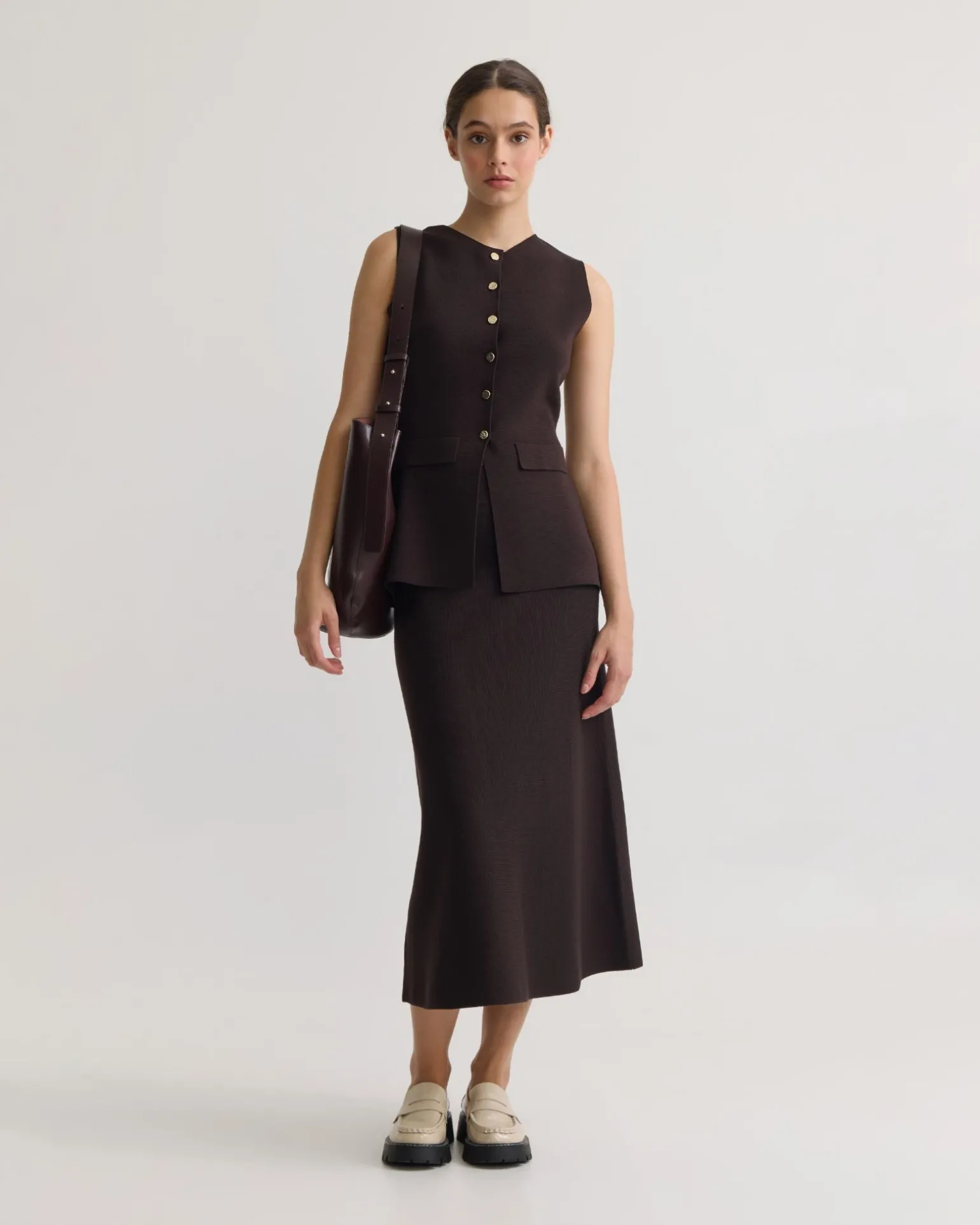 Drew Knitted Long Waistcoat