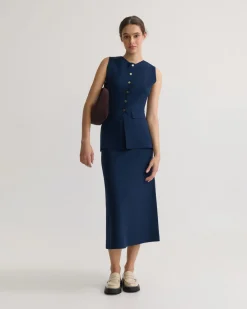 Drew Knitted Long Waistcoat